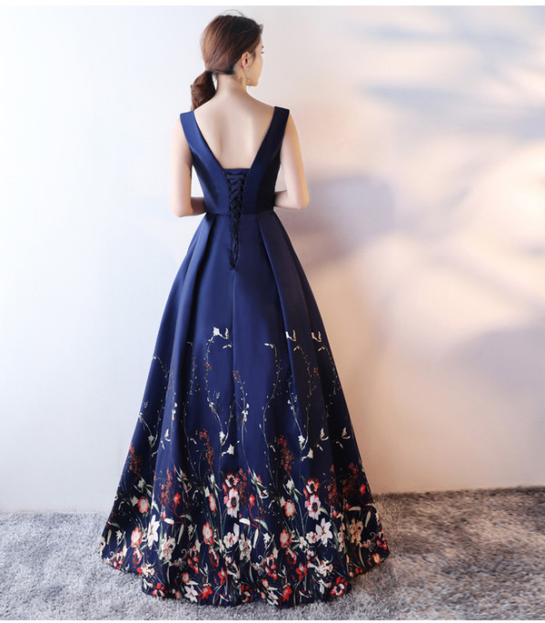 Mother Of The Bride Dresses Plus Size V-neck 2017  Floral Satin Floor-Length