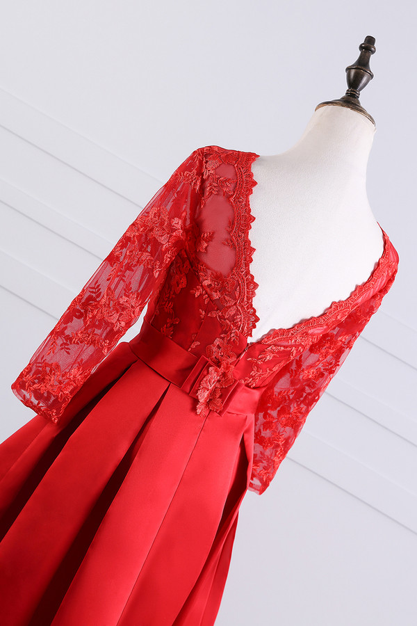 Sexy Backless Red Short Evening Dress 2017 New Elegant Boat Neck