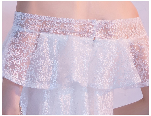 Mermaid Evening Dresses With Ruffles Boat Neck Off Shoulder Elegant