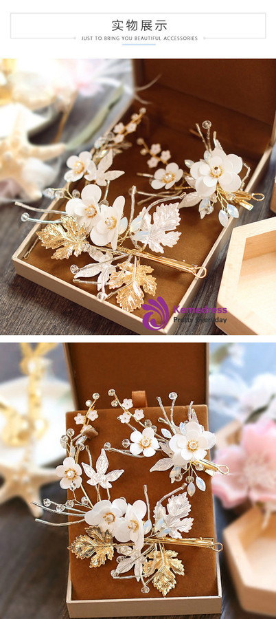 wedding tiara pearl shell wedding bride wedding hair jewelry handmade flower leaf