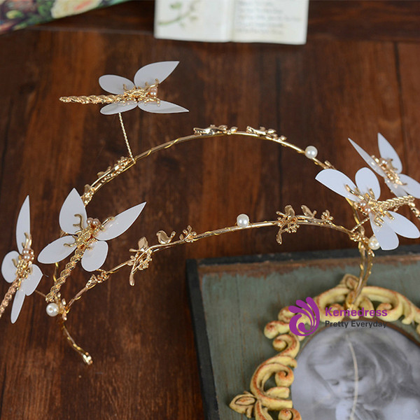 launch new Europe full copper freshwater pearl white butterfly double