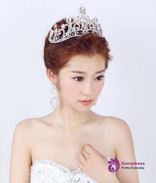 decorated wedding crystal bridal crown exaggerated hair ornaments