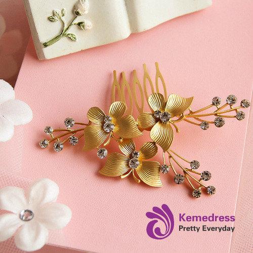 bridal hair accessories styling wedding 3pcs/lot Korean star fashion gold comb hairpins
