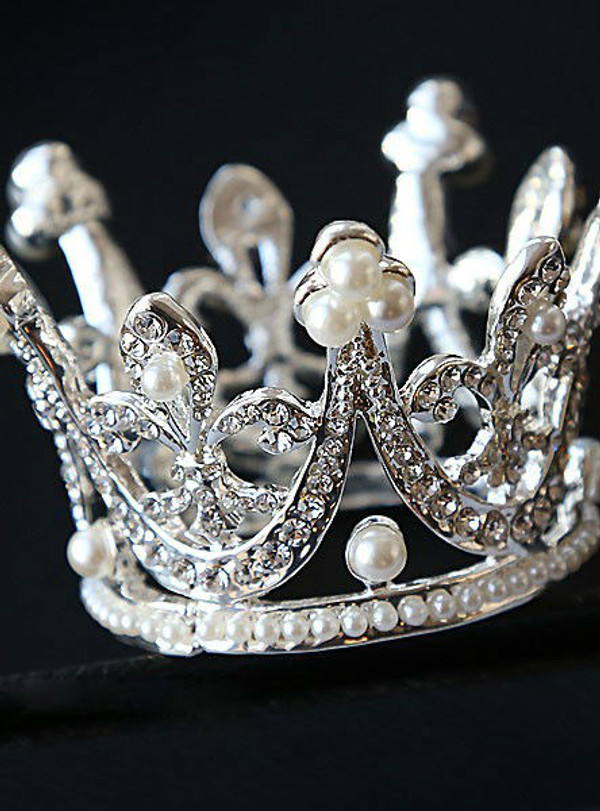 bride wedding hair accessories small round circle crown princess