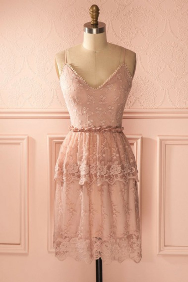 Amazing Backless Homecoming Dresses Spaghetti Straps Homecoming Dresses