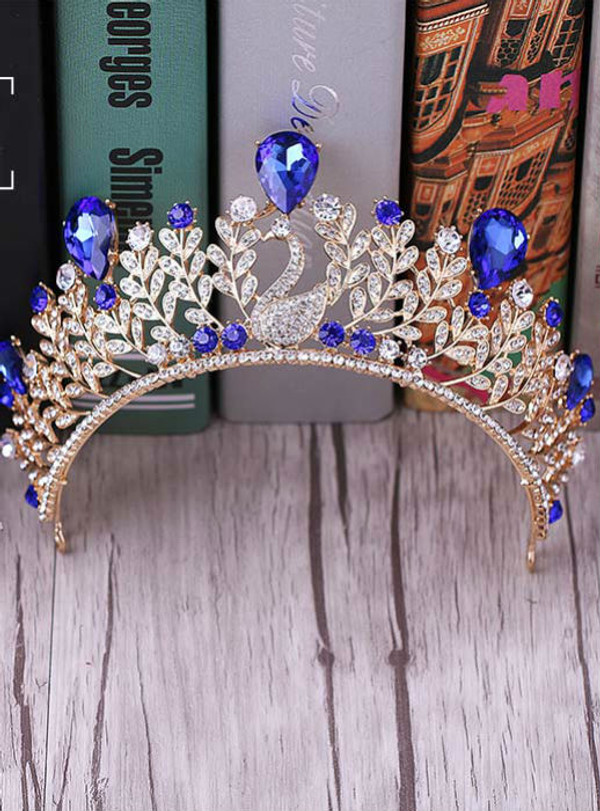 Blue Phoenix studio with female headdress crown crown princess crown bride jewelry alloy