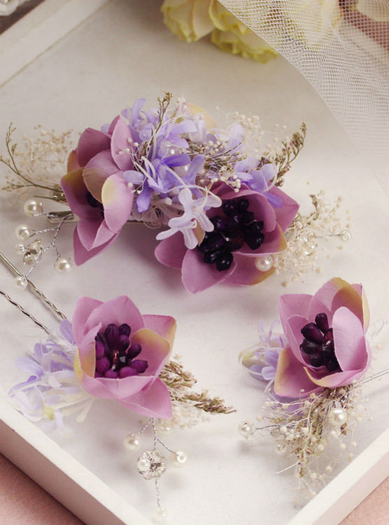hairpins 3pcs sets bride hair accessories handmade