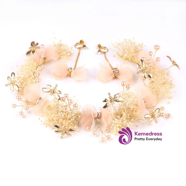 wedding wreath hoop Dragonfly hair accessories stars bride bride headdress wedding