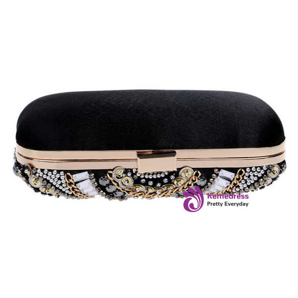 Free Shipping Women's Crystal Evening bag Retro Beaded Clutch Bags