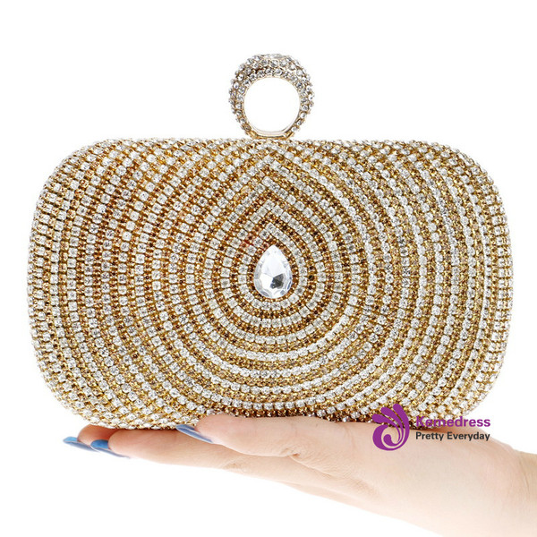 Water Design Accessory Rhinestones Handmade Women Evening Bags