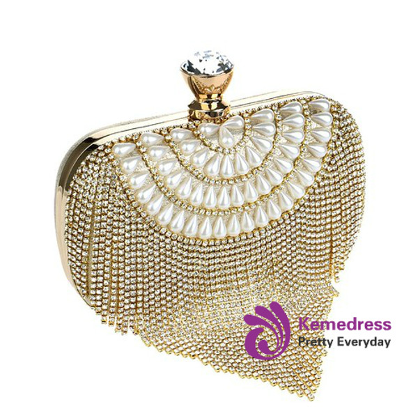women bag luxury imitation pearl evening bags wedding beaded day