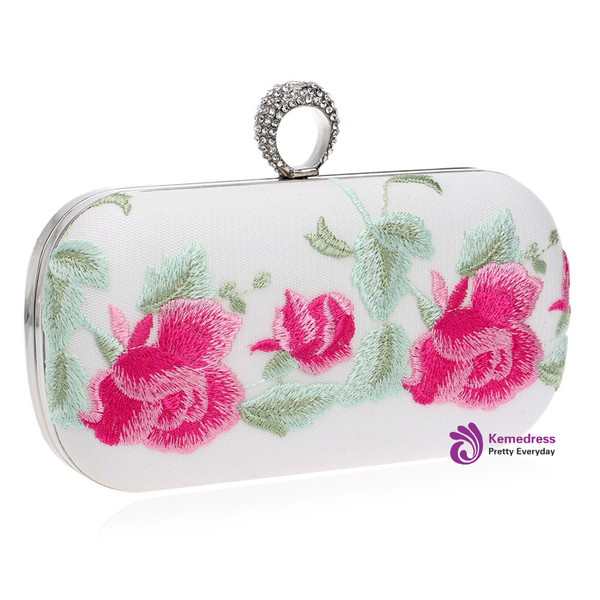 Classical Embroidery printed flower handmade style women evening bags