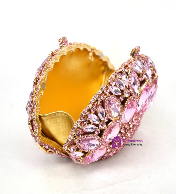 Luxury Brand Crystal Evening Bag Pink Diamond Clutch Bag nightclub Party Purse