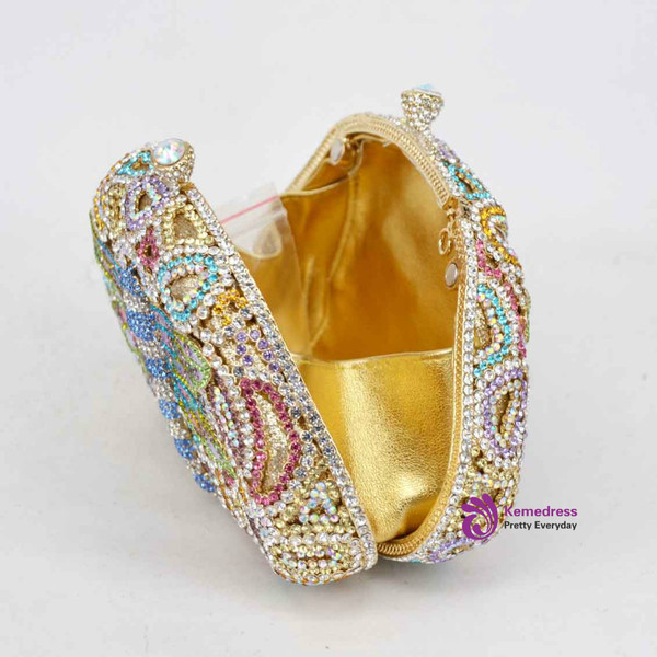 Luxury Lastest Diamond Crystal Clutch Bag Lovely Dragonfly