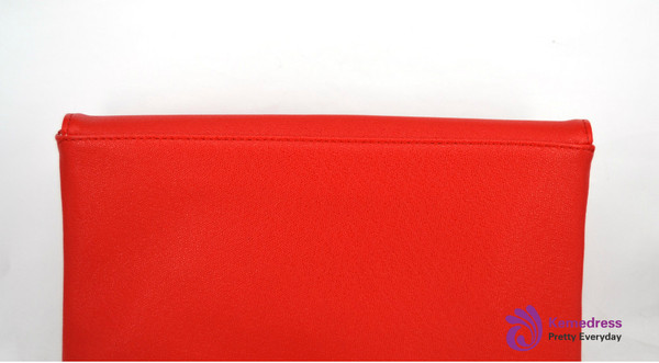 Crystal Devil Eye Red Pu Women's Clutch Bag Party Purse Evening Bag