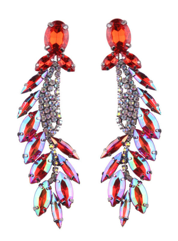 Best lady Bohemian Multicolored Luxury Crystal Earrings