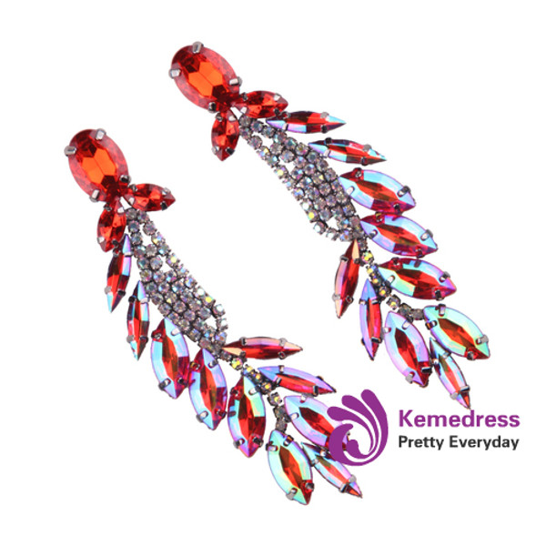 Best lady Bohemian Multicolored Luxury Crystal Earrings