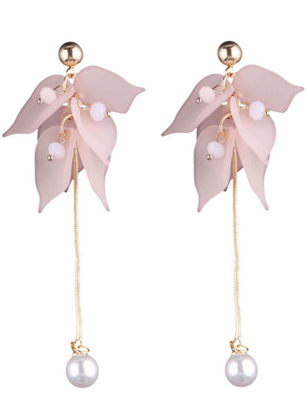 Hot Sale Cheap Luxury Resin Leaf Drop Earrings For Women