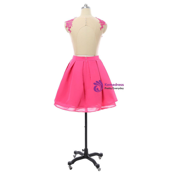 2017 Homecoming Dresses A-line Cap Sleeves Short Mini