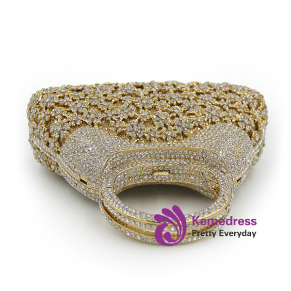 Luxury Flower Crystal Evening Bags Special Design Handbag Girl's Party Purse