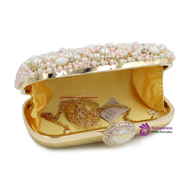 Women Wedding Clutch Bags Laides Beaded White Clutches Purses