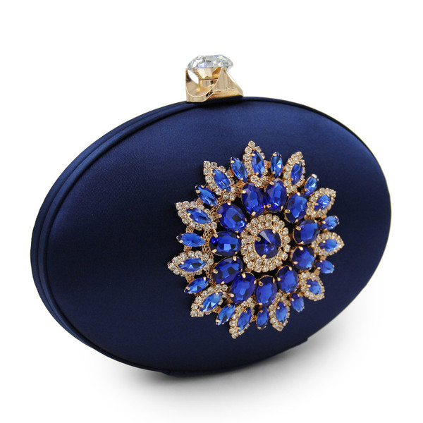 Women Evening Bags Laidys Crystals Diamond Flower Purses