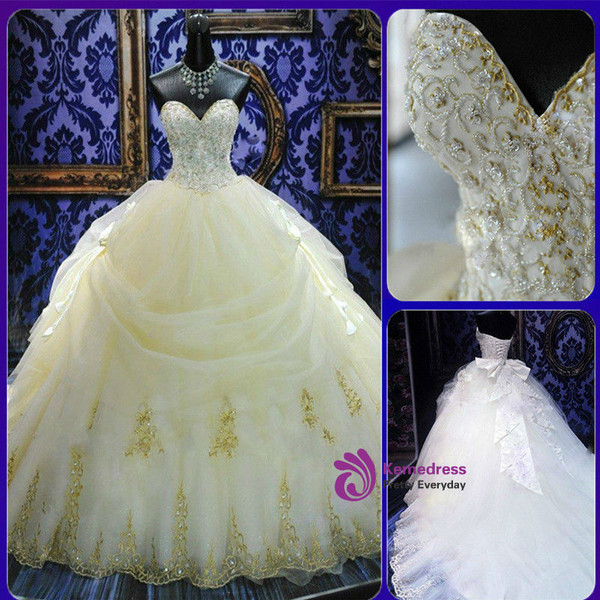 Modest Sweetheart Long Train Backless Sweetheart Wedding Dress