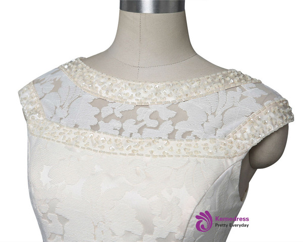 2017 Mother Of The Bride Dresses Sheath Cap Sleeves Knee Length