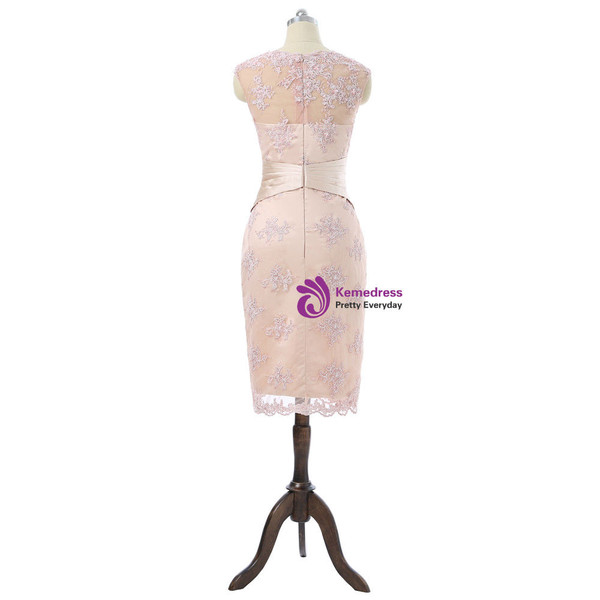 Champagne 2017 Mother Of The Bride Dresses Sheath Cap Sleeves