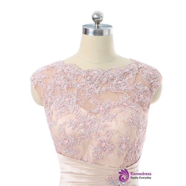 Champagne 2017 Mother Of The Bride Dresses Sheath Cap Sleeves