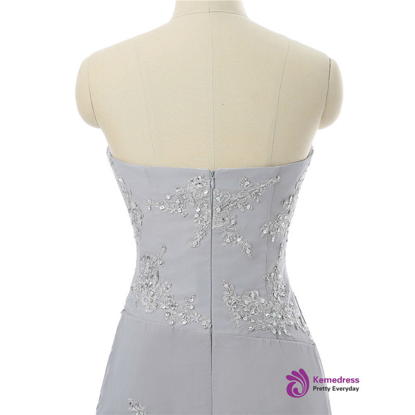 Silver 2017 Mother Of The Bride Dresses Sheath Chiffon Lace