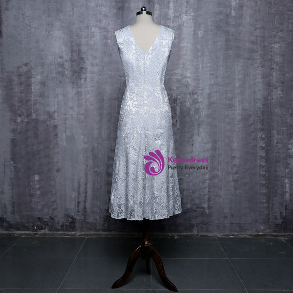 Silver 2017 Mother Of The Bride Dresses A-line V-neck Cap Sleeves