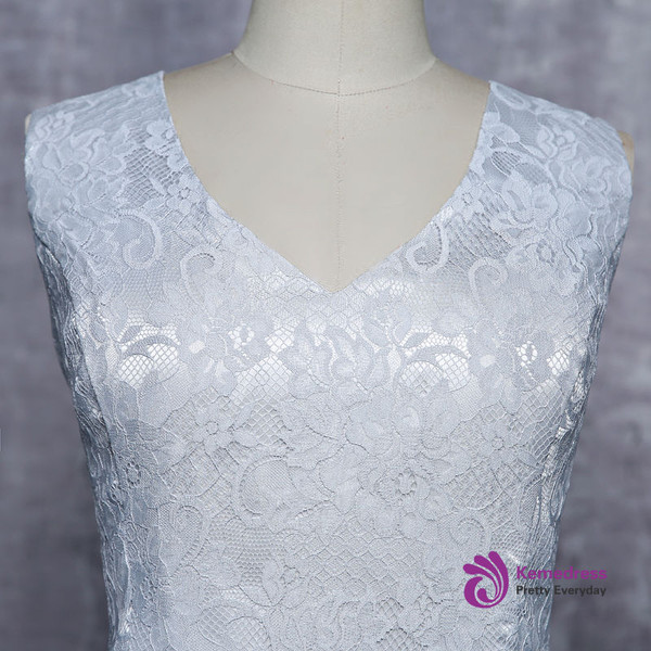 Silver 2017 Mother Of The Bride Dresses A-line V-neck Cap Sleeves