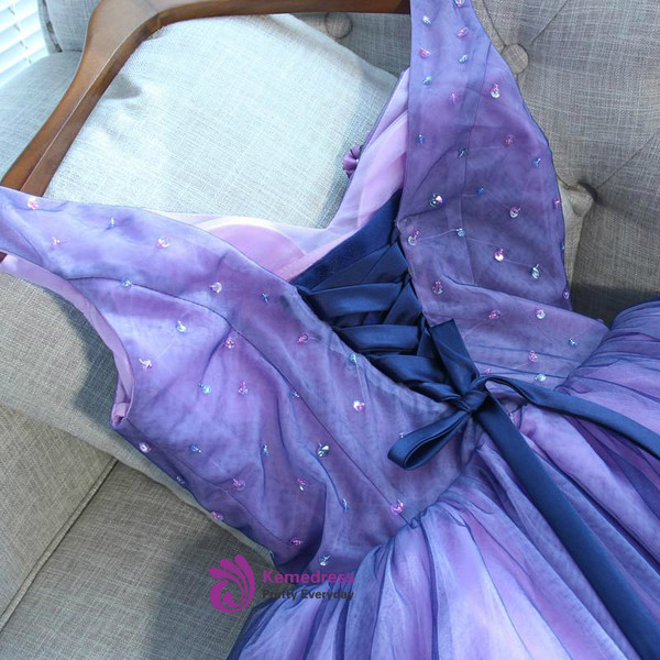 V-Neck Short/Mini Prom Dress Juniors Homecoming Dresses