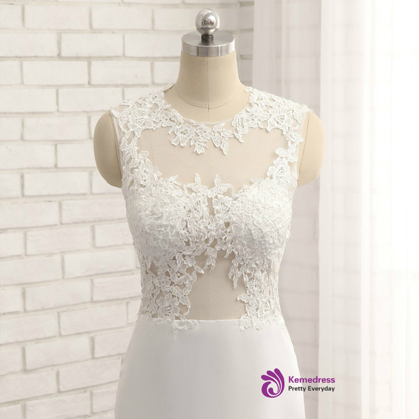 2017 Mermaid High Collar Sweep Train Appliques Lace Elegant Long Evening Dresses