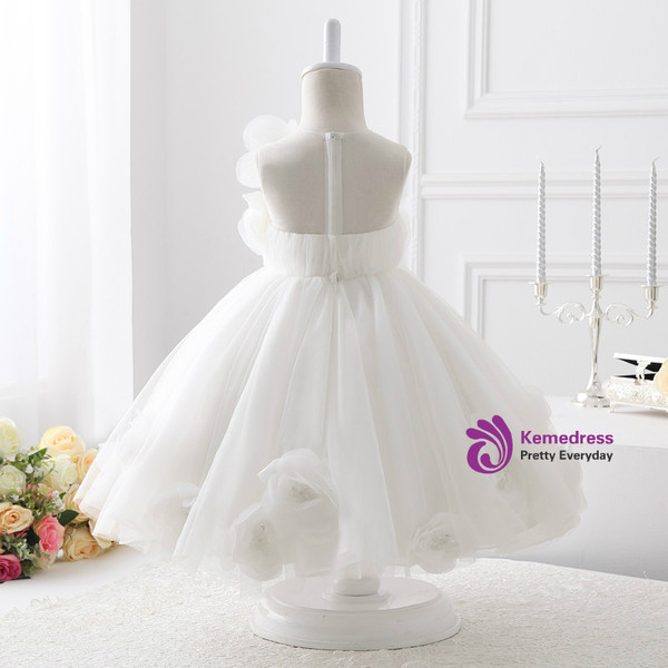 Luxury Ball Gown White Organza Flower Girl Dresses
