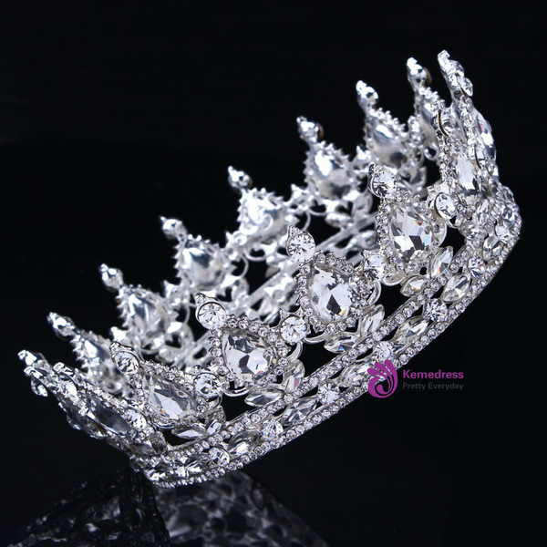 European Designs Vintage Peacock Crystal Tiara Wedding Crown Bridal