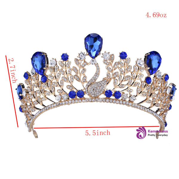 Wedding Bridal Crystal Tiara Crowns Princess Queen Pageant Prom Rhinestone Tiara