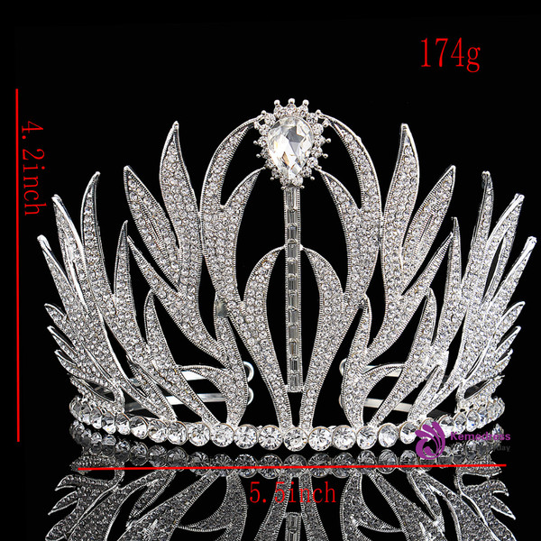 Elegant Tiara Crystal Hair Crown - Rhinestones Headband for Queen Bridal Princess