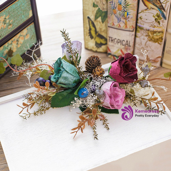 Artificial Flowers Hair Accessory Pine Nuts Bouquet DIY Wreath Wedding