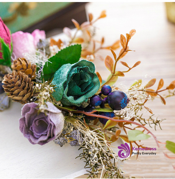 Artificial Flowers Hair Accessory Pine Nuts Bouquet DIY Wreath Wedding