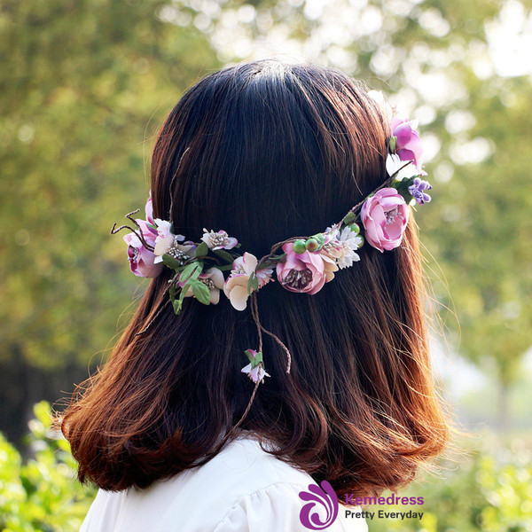 Bohemia Style Rose Flower Vine Wedding Seaside Holiday Party