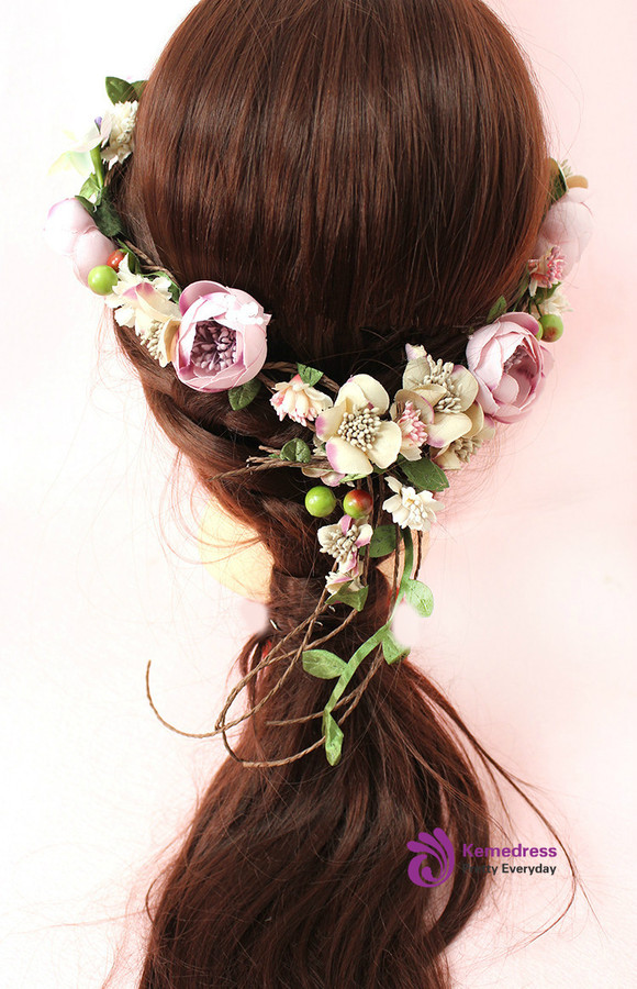 Bohemia Style Rose Flower Vine Wedding Seaside Holiday Party