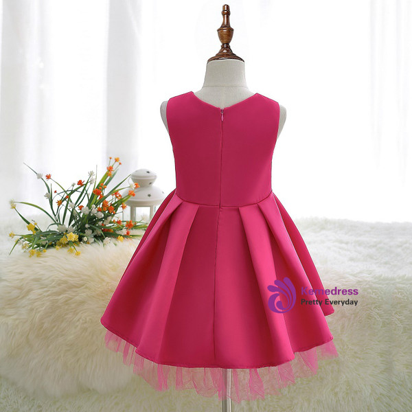 Christmas Kids Silk embroidery Dresses for Girls Formal Party