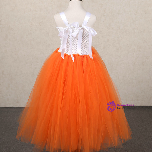 Green Red Orange Flower Fairy Girl Party Girl Pageant Ball Gown Dress Princess