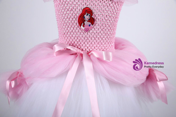 Pink Princess Baby Girl Birthday Party Tulle Dresses Kids Cosplay Halloween