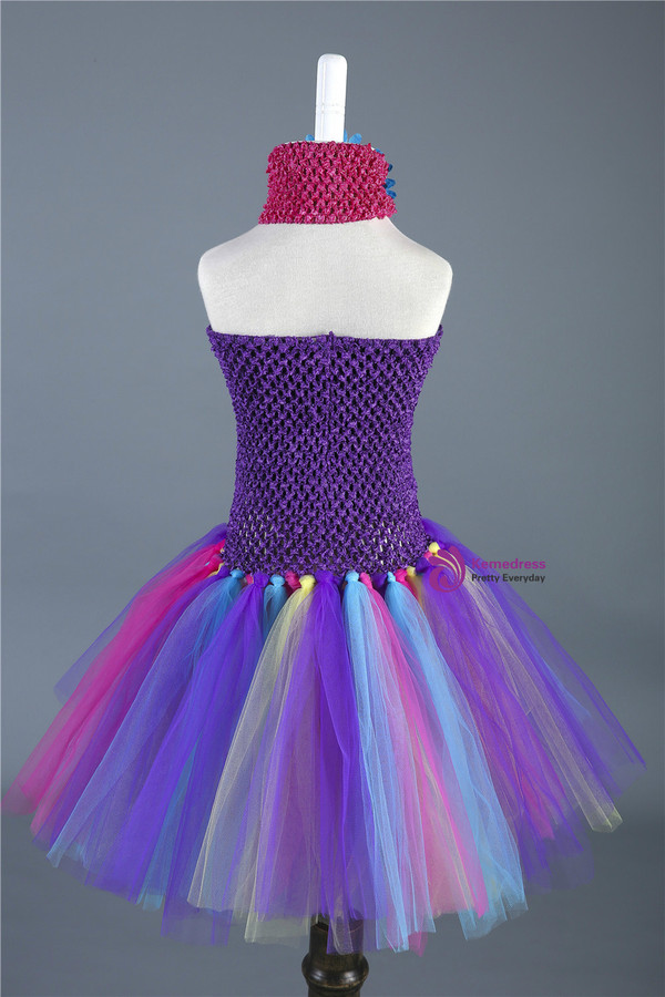 Pumpkin Festival Cosplay Halloween Costume Children Carnival Performance Tulle Girls Dress