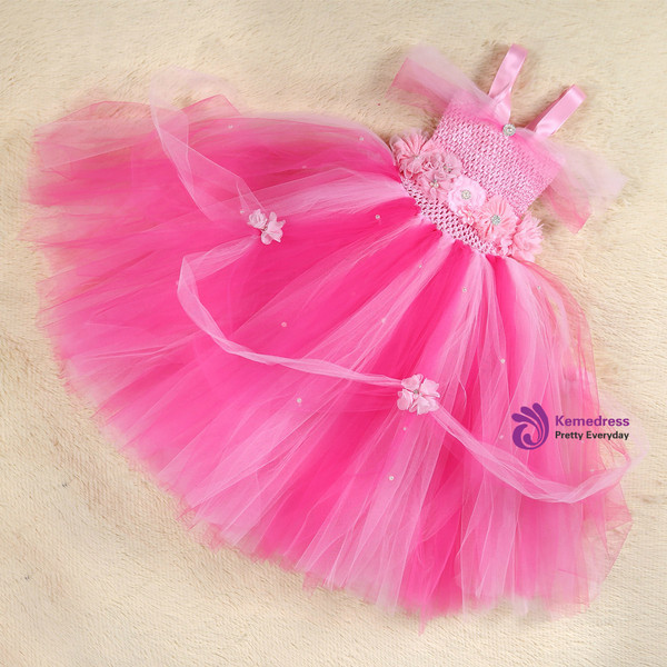 Girl Princess Dress Tulle Tutu Dress Baby Girl Newborn Infant Wedding Party Ball Gown