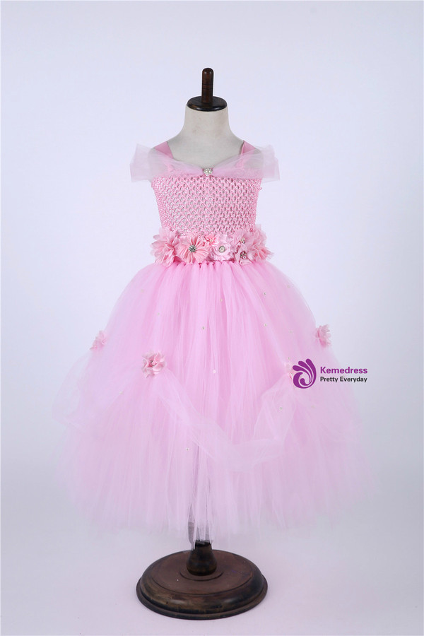 Girl Princess Dress Tulle Tutu Dress Baby Girl Newborn Infant Wedding Party Ball Gown