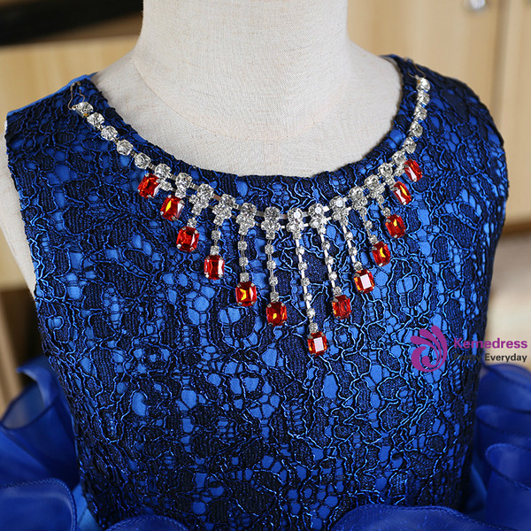 Girls Flower Beading dress Baby girls Tutu Lace princess wedding dress